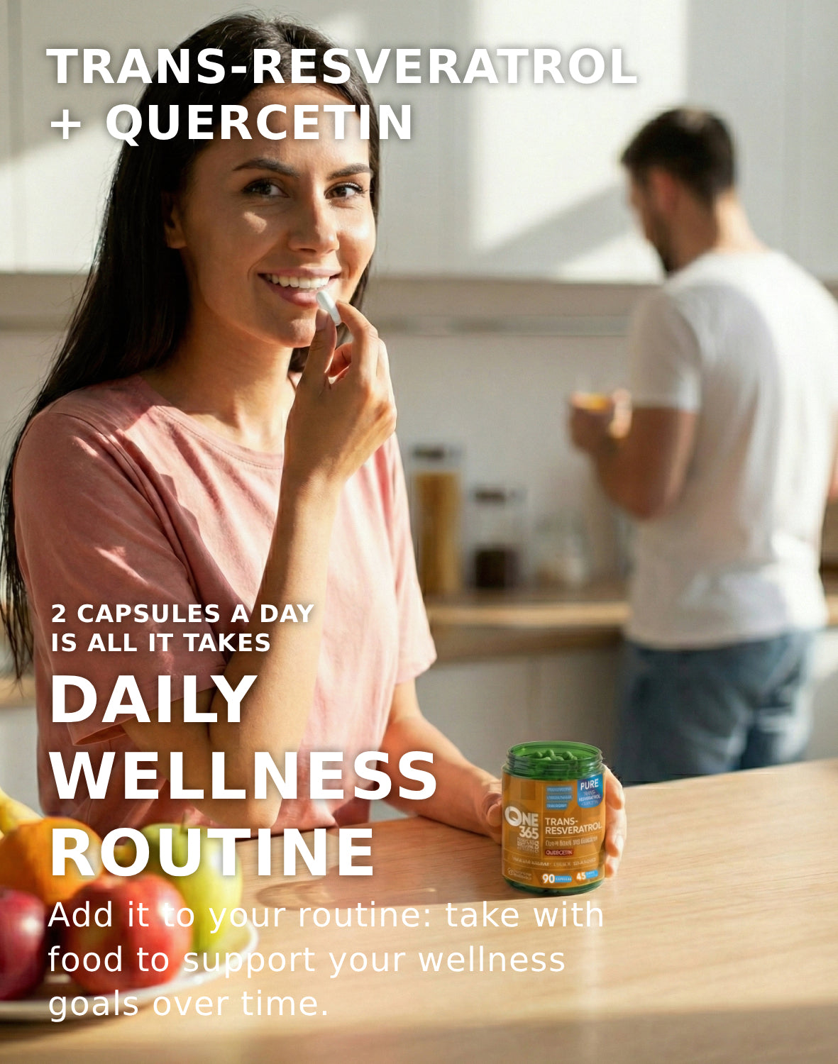 Trans Resveratrol Supplement with Quercetin Antioxidant